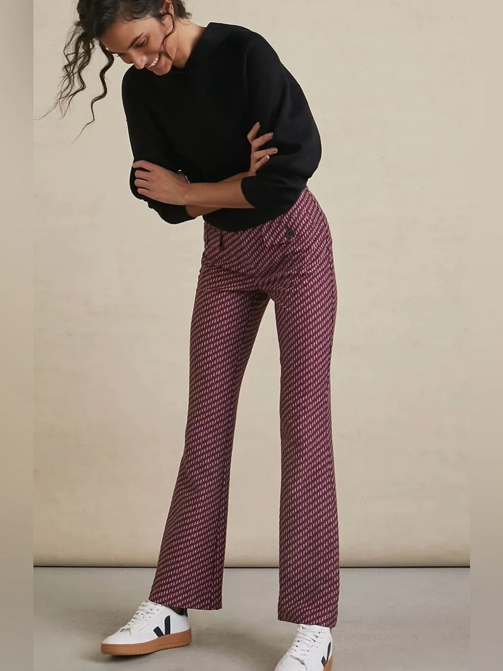 Anthropologie The Essential Slim Flared Pants size US 2